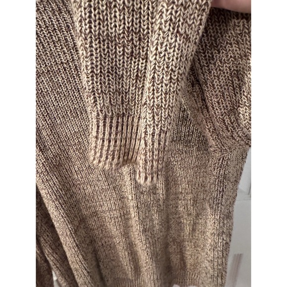 Lee Men's Heather Brown Ribbed Knit Sweater Size L Fisherman Outdoor 2‎ Button - Picture 3 of 9